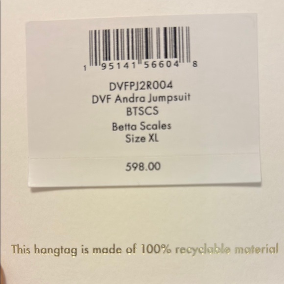 Diane Von Furstenberg Blue Jumpsuit DVF Andra, Betta Scales design - Picture 7 of 9